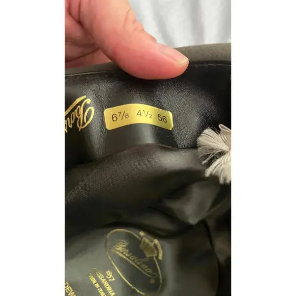 BORSALINO ALLESSANDRIA ITALY BOGART FEDORA FELT HAT - Picture 7 of 7